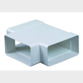 UNITE flad 75 x 150 mm T-stykke Hvid PVC