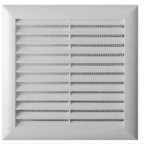 Unite v�ggitter i plastik  med indbygget insektnet 140 x 140 mm Hvid