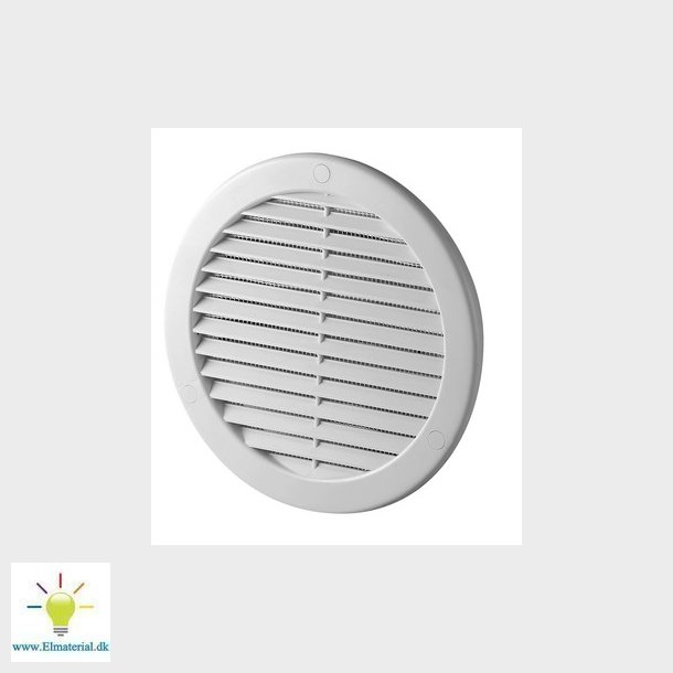 UNITE murrist i plastik med indbygget insektnet 100 mm flangeHvid