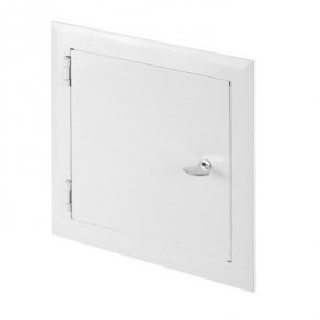 UNITE  Inspektionsdr 140x140 med ls Hvid Metal