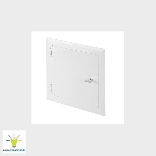 UNITE  Inspektionsdr 140x140 med ls Hvid Metal