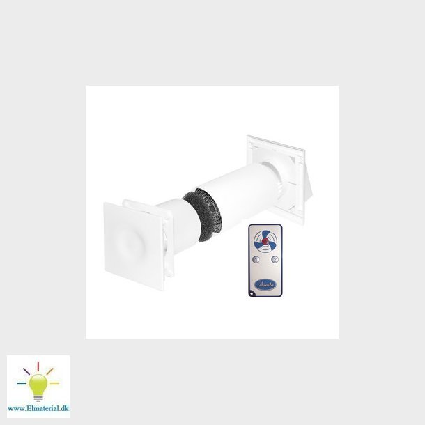 Unite ventilator med varmegevinding 100 - komplet st med fjernbetjening