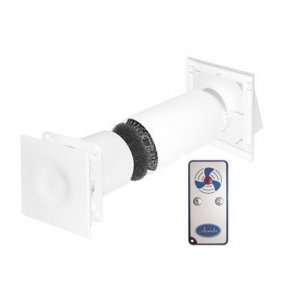 Unite ventilator med varmegevinding �125, komplet s�t med fjernbetjening