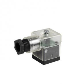 Stik med LED og varistor 230VAC, DIN 43650-A