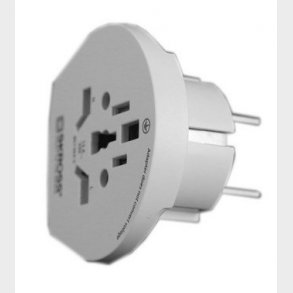 Skross rejseadapter hvid (Danmark til Europa)
