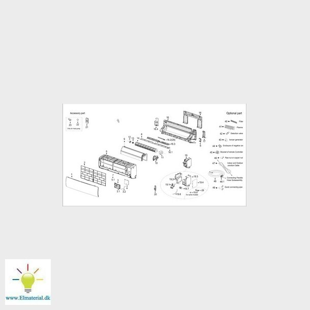 Midea MP 3,8kW Motorspjld til indedel