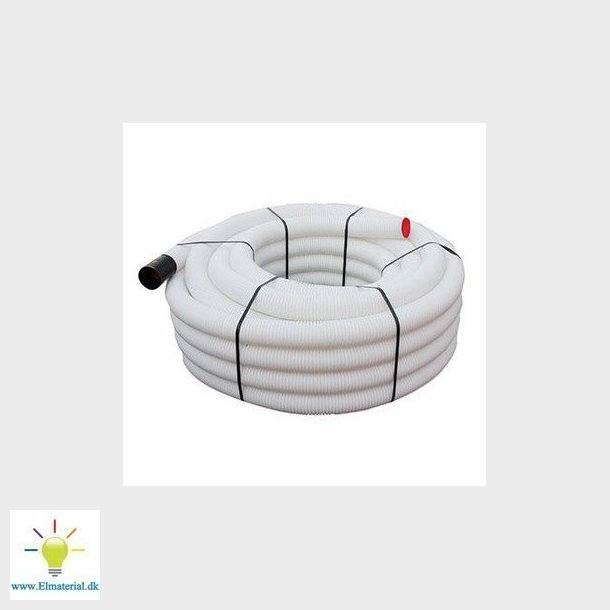 Unite ventilationsslange rulle a 50 meter hvid 75
