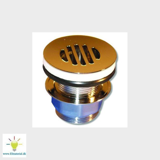 Unite bundventil med rist 114" forkromet