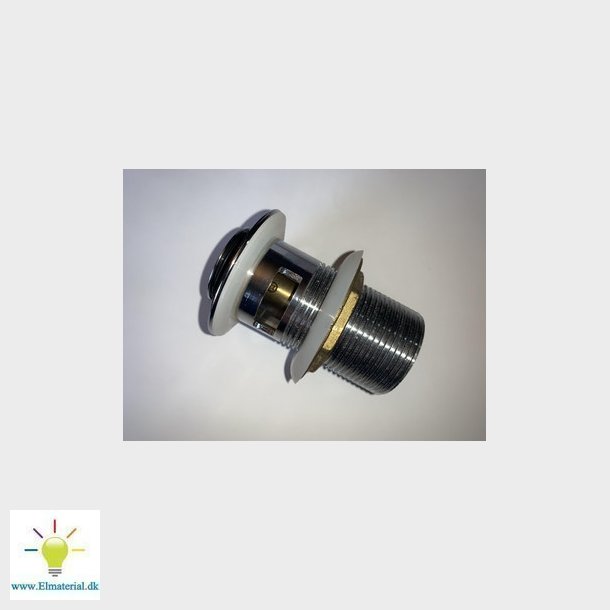 Unite bundventil med lille prop og push-open 114" forkromet