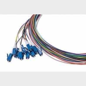 Pigtail G652D SemiTight 12x2m LC / UPC-NC 12 forskning. färger 900