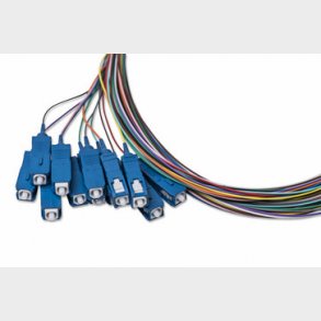 Pigtail G652D SemiTight 12x2m SC / UPC-NC 12 forskning. färger 900