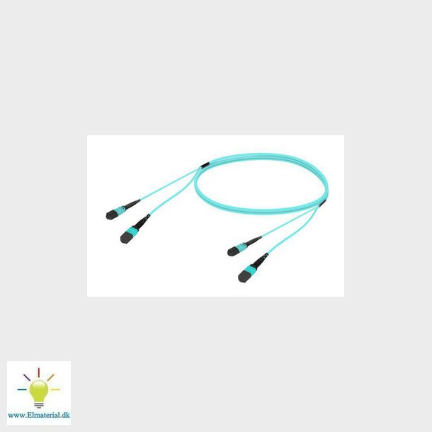 ULL LazrSPEED 550 2xMPO12F-2xMPO12F, 24-Fiber, LSZH, Aqua, Metode A, 25M, Fanout = 84/152