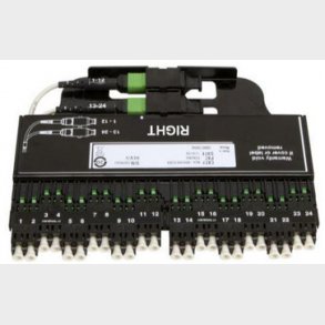 FACT-MPO modul Singlemode, 24 LC/UPC p� front og 2xMPO12 p� bagsiden, installeres p� h�jre side af t