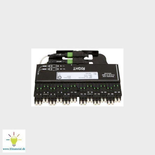 FACT-MPO modul Singlemode, 24 LC/UPC p front og 2xMPO12 p bagsiden, installeres p hjre side af t