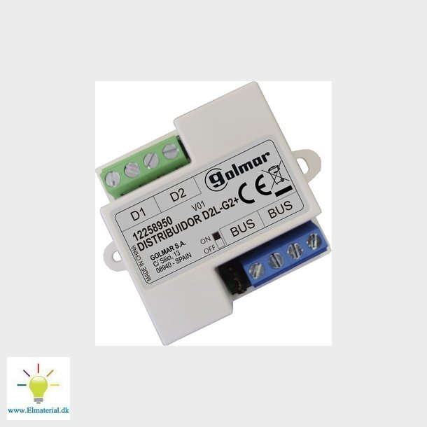 G2+ Udgangsmodul, 2 udg. for videodistribution. D2L-G2+