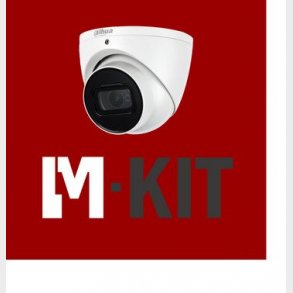 VIDEO-KIT, 4 kanal NVR m/ 1TB-HHD, 4K og PoE + 4 x 5MP Eyeball, hvid, 2,8 mm, IR