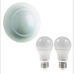 Astro vglampe 300 hvid inkl. 2-pak LED E27 lyskilder