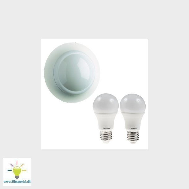 Astro vglampe 300 hvid inkl. 2-pak LED E27 lyskilder