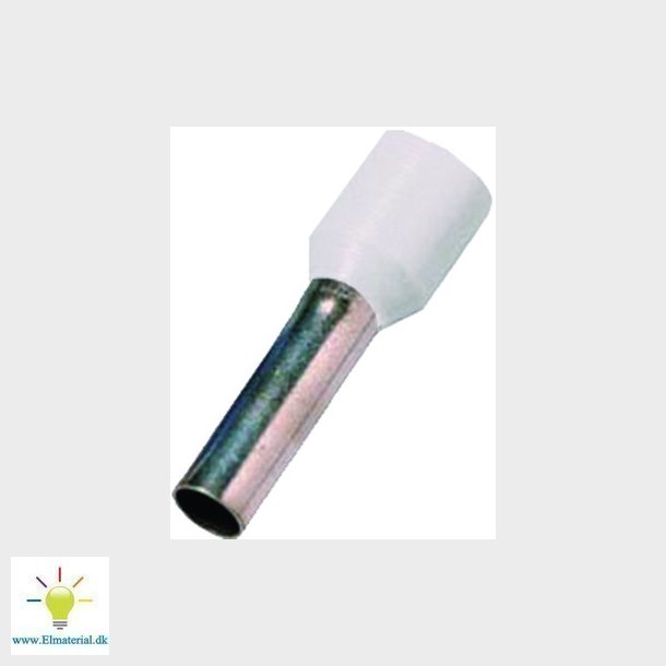 Isolerat anslutningsr&ouml;r vit 0,5mm2 L=8mm