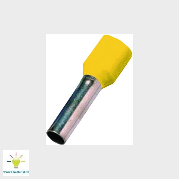Isoleret terminalrr gul 1mm2 L=12mm