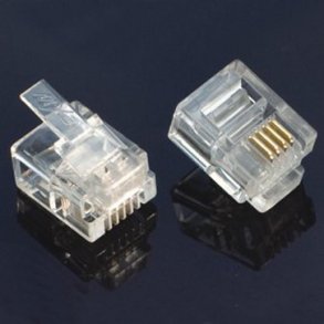 Modular plug RJ10 4POL/4kontakter rund KABEL