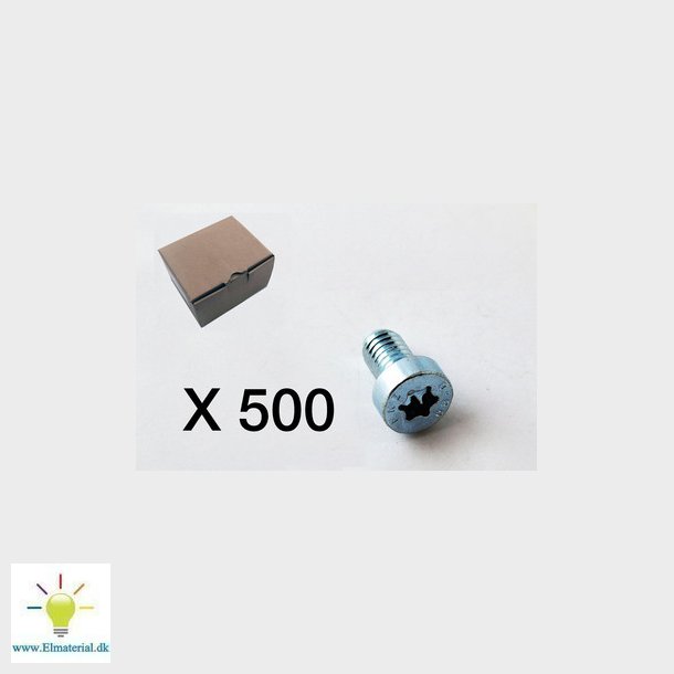 500 Cylinderskrue, torx, lavt hoved 3101-0610Q2