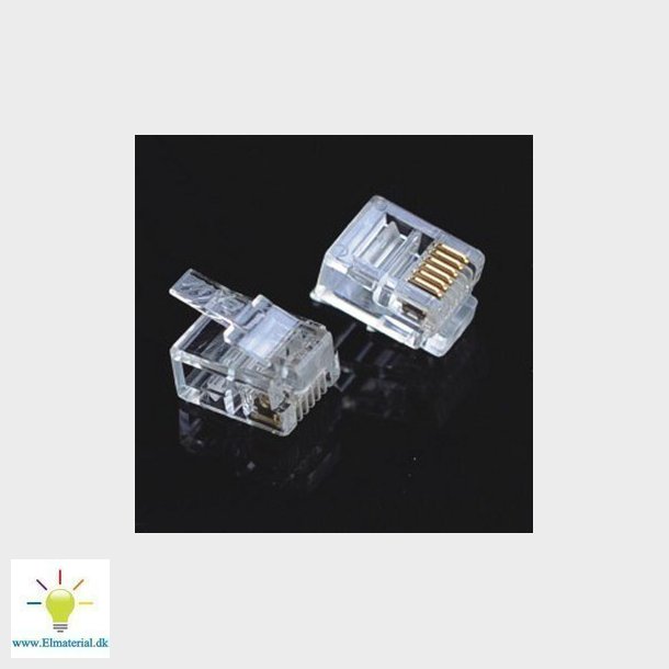 MODULPLUGG RJ12 6POL/6-kontakt serie rund kabel