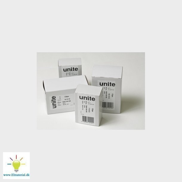 Unite clips LM 10-14 gr med sm 35 i pakker a 100 styk