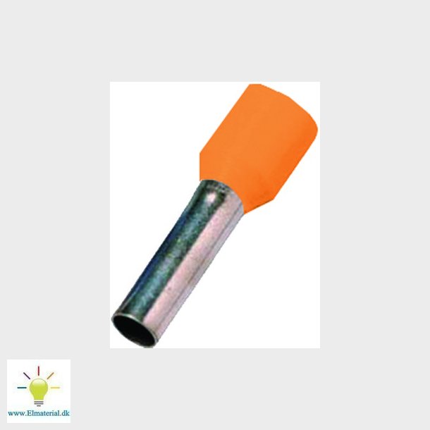 Isoleret terminalrr orange 4mm2 L=18mm