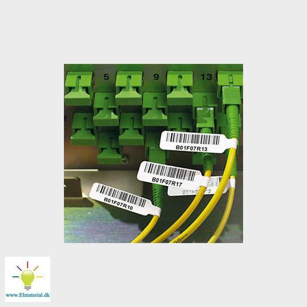 BRADY, THTFP-01-425, Hvid Flag etiket - 10,00 mm x 30,00 mm 2500 stk/rulle, Printervalg: BBP12, BBP1