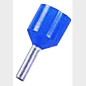 Isolerat anslutningsr&ouml;r med bred krage bl� 2,5mm2 L=12mm