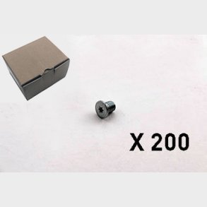 200 Cylinderskruv, torx, l�gt huvud, med kontaktpunkter