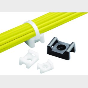 Skruvbeslag f&ouml;r buntband �4-16X11 i f&ouml;rpackningar om 100 stycken vita