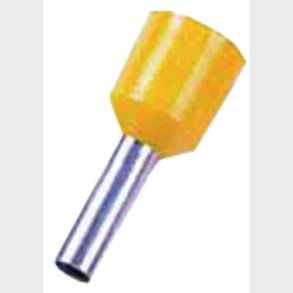 Isolerat anslutningsr&ouml;r med bred krage gul 6mm2 L=12mm