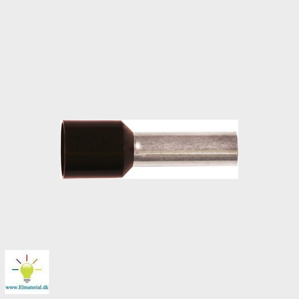 Isoleret ABIKO terminalrr KA6-18ETW, 6mm2 L18, Sort