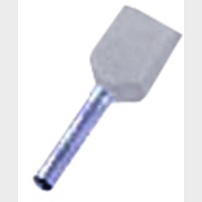 Isolerat dubbelterminalr&ouml;r gr� 2x4mm2 L=12mm