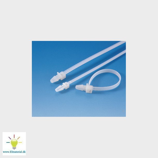 Kabelbinder med pilehoved 3,6 x 160 natur