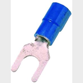 Gaffelkabelsko isolerad bl� 1,5-2,5mm2 M4 DIN46237
