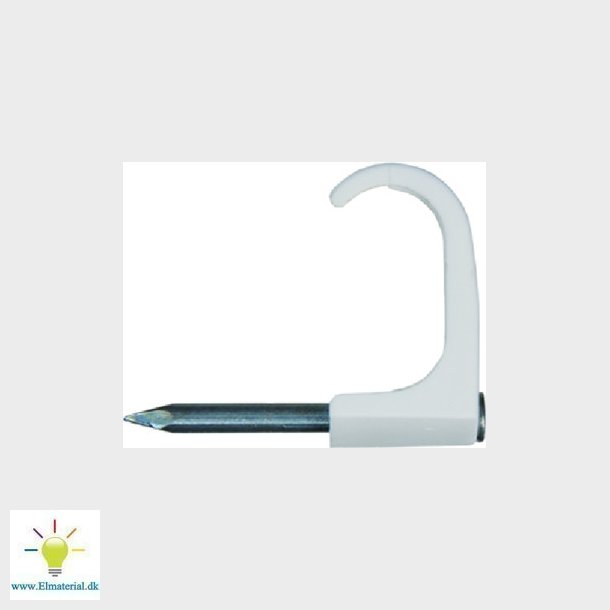 Clips flad TC 9X18 2,5X30 mm hvid a 100 styk