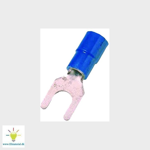 Gaffelkabelsko isoleret bl 1,5-2,5mm2 M5 DIN46237