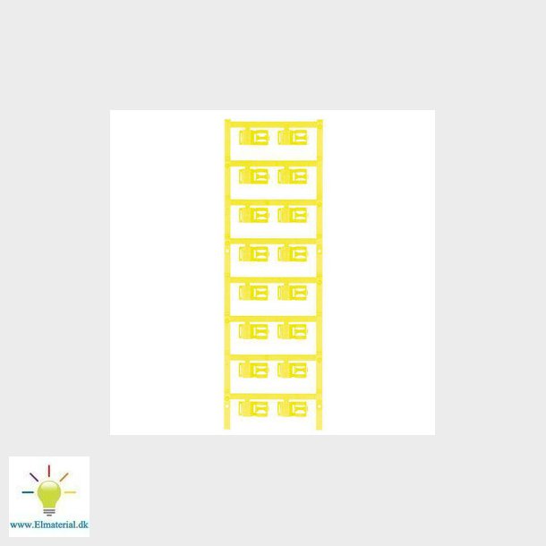 Lednings/kabelmrke  PA gul uden print