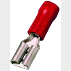 Isolerad spadhylsa r&ouml;d 6,3x0,8 0,5-1mm2