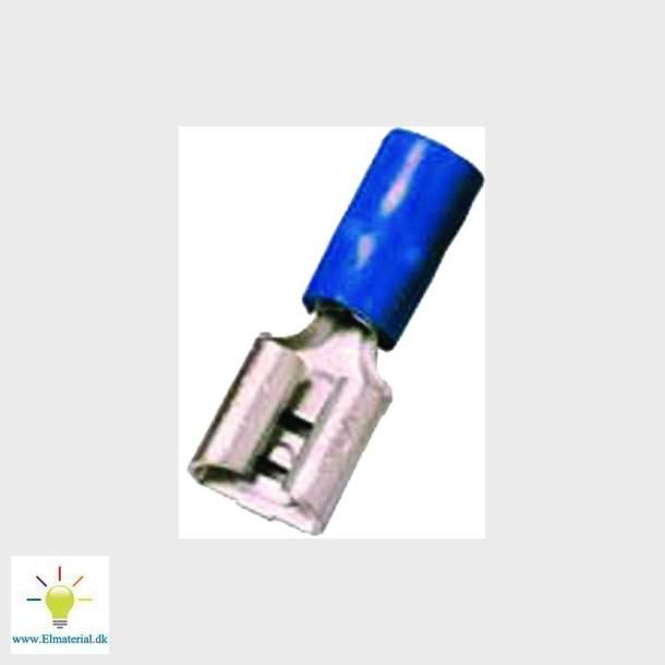 Isoleret spademuffe bl 6,3x0,8  1,5-2,5mm2