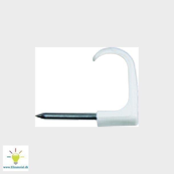 Clips flad TC 9X18 2,0X30 mm hvid a 100 styk