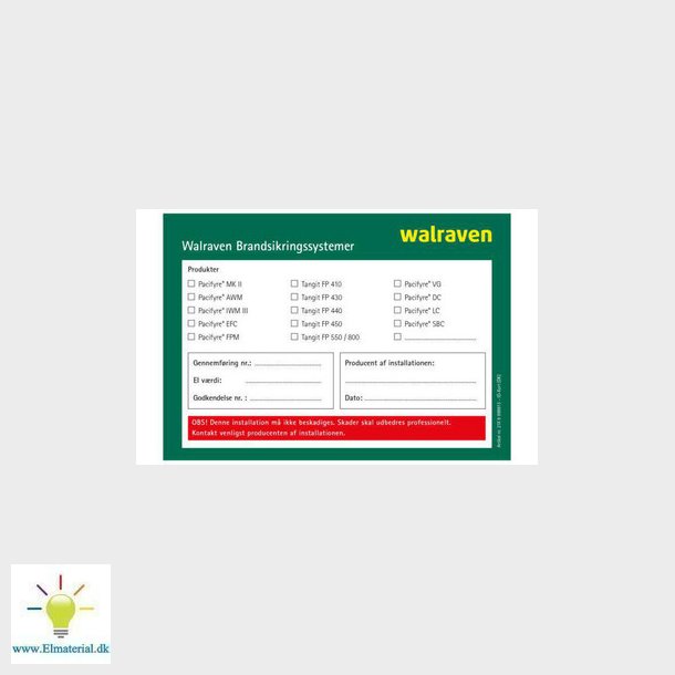 Pacifyre&reg; ID-Kort (Klistermrke)