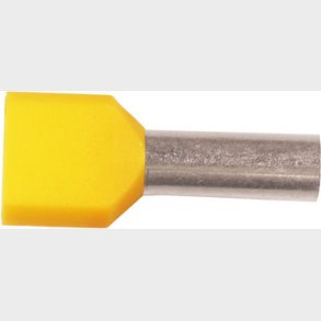 Isolerat TWIN-uttagsr&ouml;r A6-14ET2, 2x6mm2 L14, gul