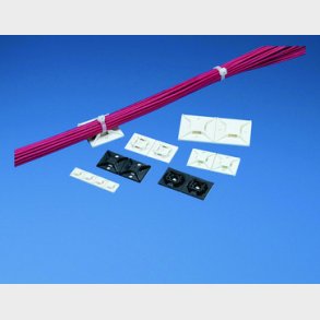 Ankare f&ouml;r buntband med lim 20X20 i f&ouml;rpackningar om 100 stycken vitt El- och VVS-material