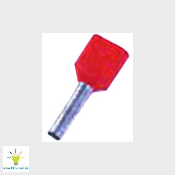 Isolerat dubbelpolr&ouml;r r&ouml;d 2x10mm2 L=14mm