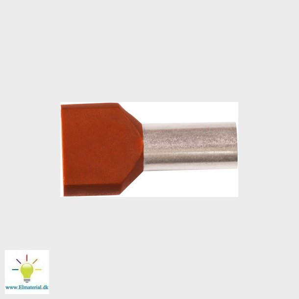 Isoleret TWIN-terminalrr A10-14ET2, 2x10mm2 L14, Rd