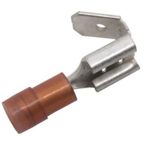 Isol. ABIKO spadhylsa m/dec. KA1507FLSH-PB, 0,5-1,5 mm2, 6,3x0,8, r&ouml;d